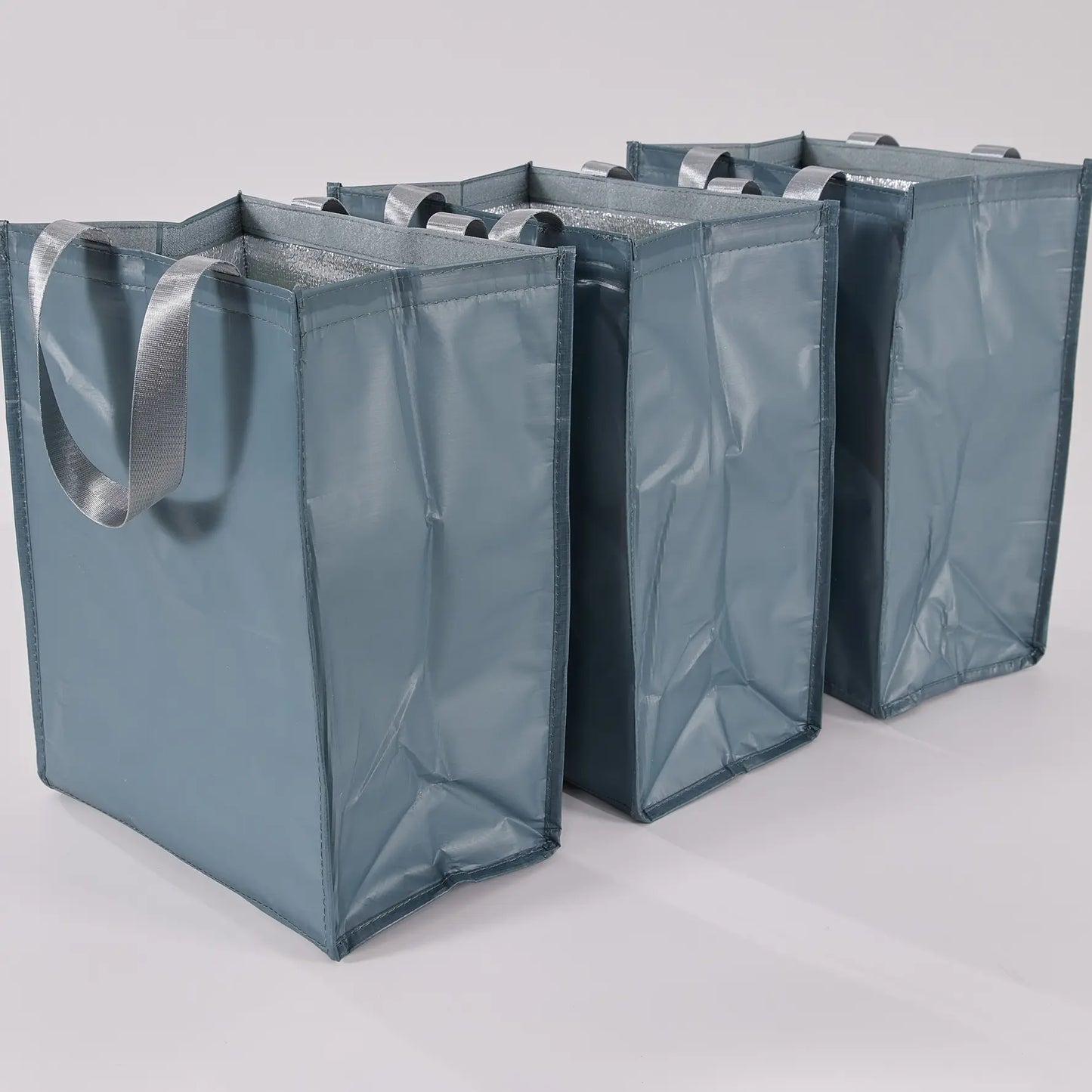 Periea Set of 3 Insulated Shopper Totes with Velcro Closure