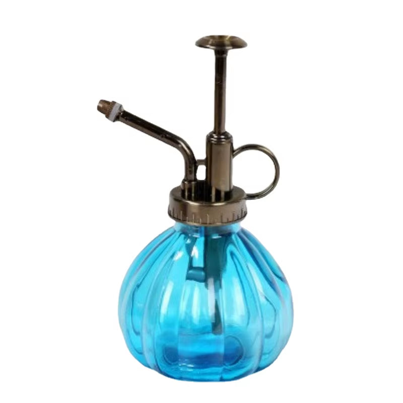 1 PC Glass Watering Can Pot Vintage Plant Mister Pressure Sprayer Retro Pumpkin Spray Bottle Imitation Bronze Sprinkler