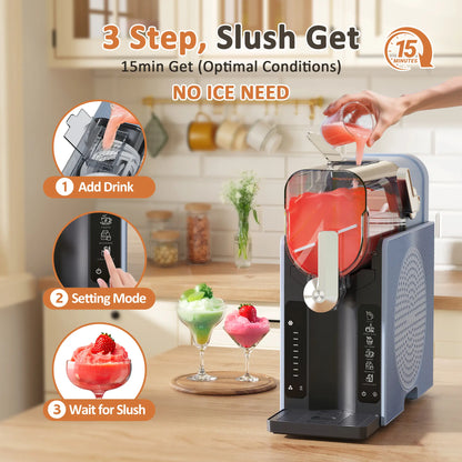 Wizaura Slushie Machine Live – Best Party Gift, 54Oz No Ice Needed, 6 Preset All-In-One Frozen Drink Maker W/ Auto-Clean & Temp Display | Perfect for Margaritas, Smoothies, Ice Cream, Milksh