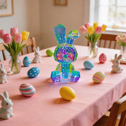 1-Piece Set, Easter Glow Bunny, Dreamy Glowing Rabbit Lamp, USB + Battery Powered (Batteries Not Included) Fairy Tale Theme Lamp, Perfect for Gifts, Parties, Weddings, and Easter Decorations