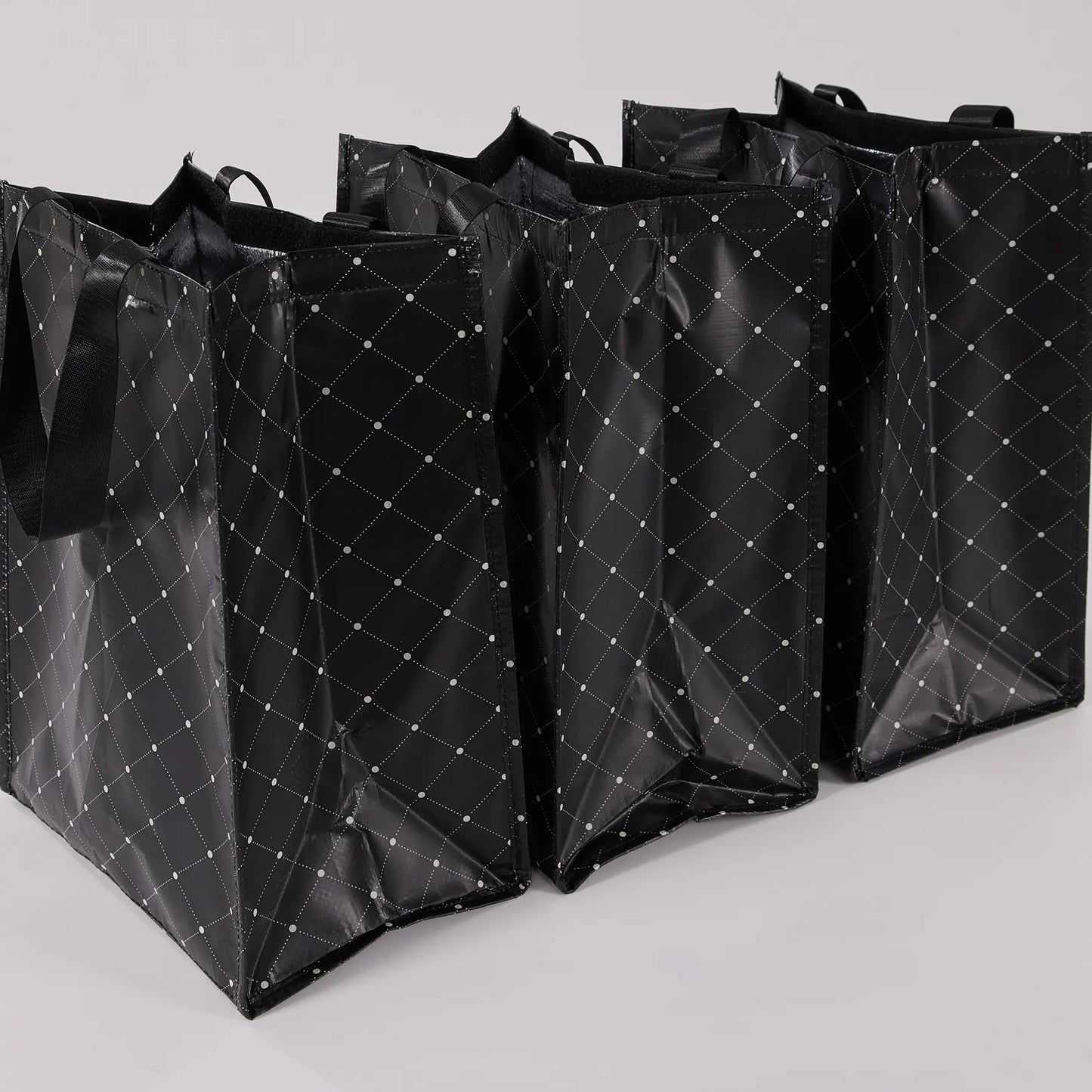 Periea Set of 3 Insulated Shopper Totes with Velcro Closure