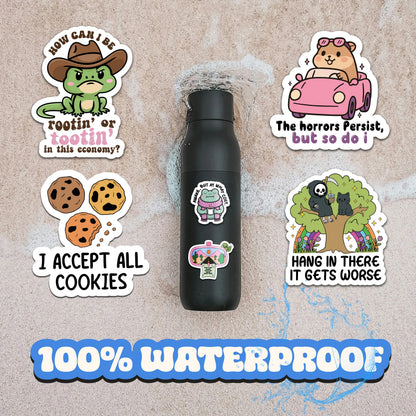 Delulu Is the Solulu – 300-Piece Funny Holographic Stickers for Adults, Sarcastic Meme Vinyl Decals for Friends & Coworkers, Waterproof for Laptops, Water Bottles & Journals