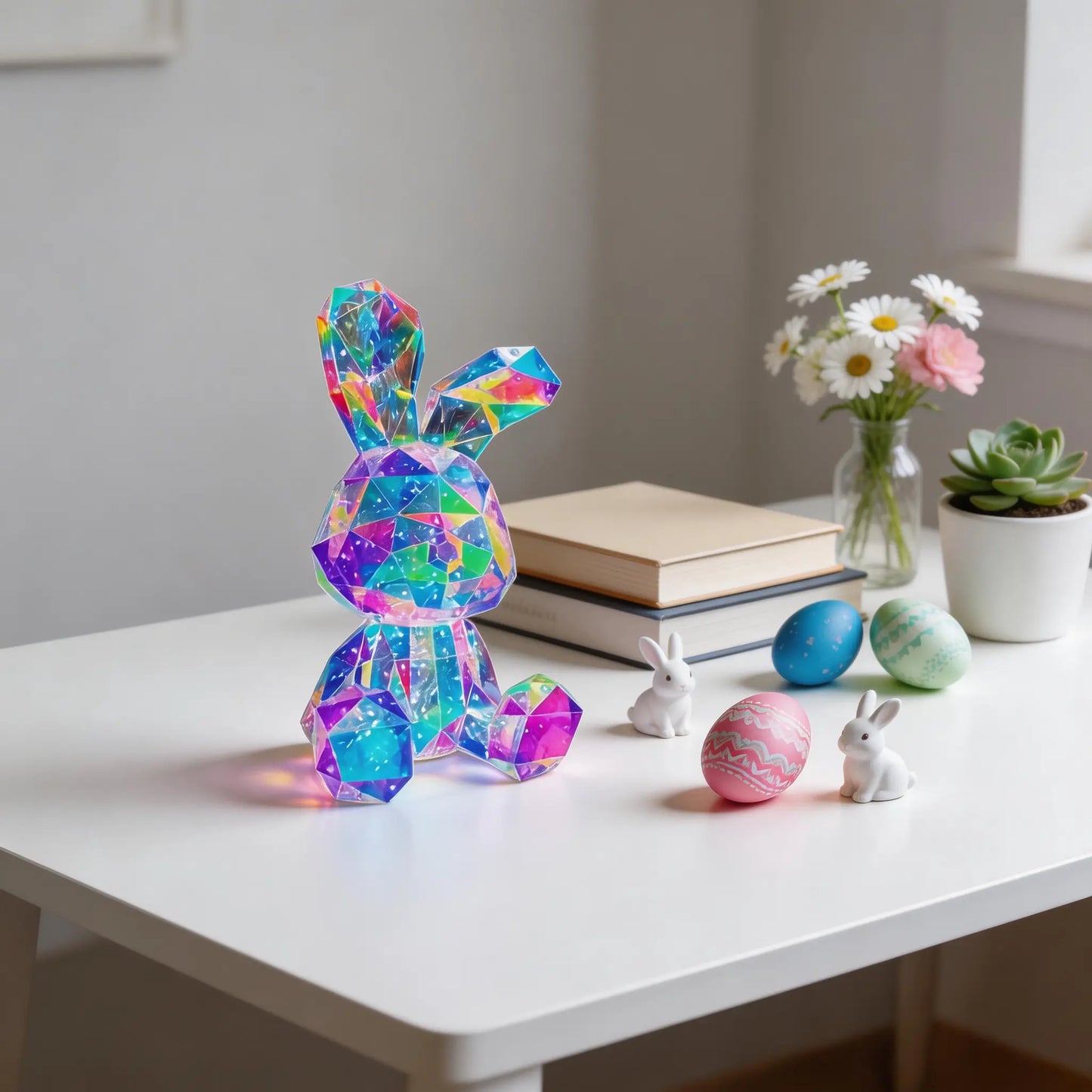 1-Piece Set, Easter Glow Bunny, Dreamy Glowing Rabbit Lamp, USB + Battery Powered (Batteries Not Included) Fairy Tale Theme Lamp, Perfect for Gifts, Parties, Weddings, and Easter Decorations