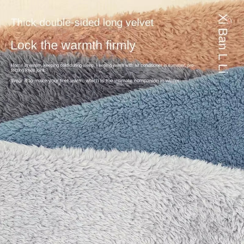Hot Fluffy Thigh High Socks for Pregnant Women Elderly Legs Snuggle Long Paws Fuzzy Leggings over Knee Slippers Hairy Stockings