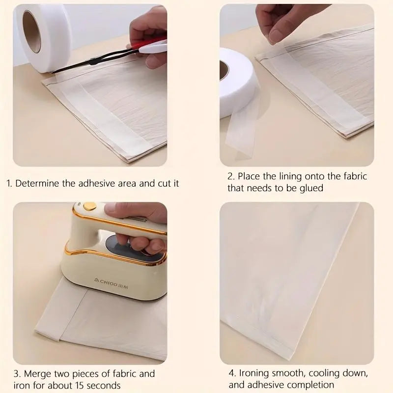 2559 Inch Double-Sided Adhesive Lining, Hot Melt Non-Woven Lining, Ironing Adhesive Fabric, Clothes, Pants Legs, Short Fabric, Double-Sided Adhesive Lining