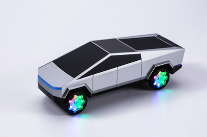 AN-A7 Tesla Cyber Pickup Car Shaped Bluetooth Speaker with TF USB FM AUX RGB Light Wireless Charging