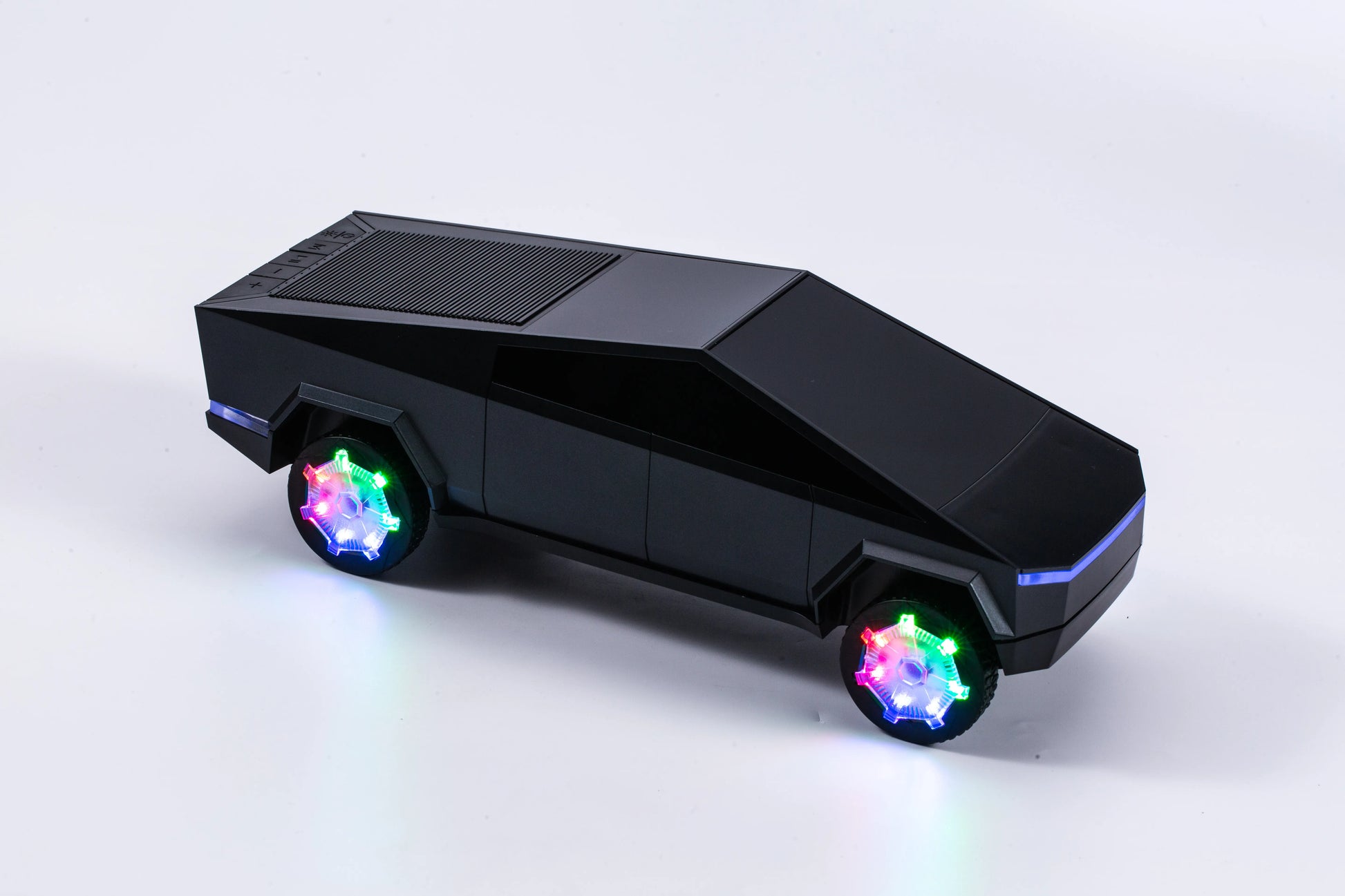 AN-A7 Tesla Cyber Pickup Car Shaped Bluetooth Speaker with TF USB FM AUX RGB Light Wireless Charging