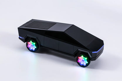 AN-A7 Tesla Cyber Pickup Car Shaped Bluetooth Speaker with TF USB FM AUX RGB Light Wireless Charging