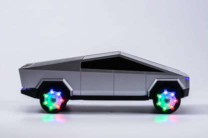 AN-A7 Tesla Cyber Pickup Car Shaped Bluetooth Speaker with TF USB FM AUX RGB Light Wireless Charging