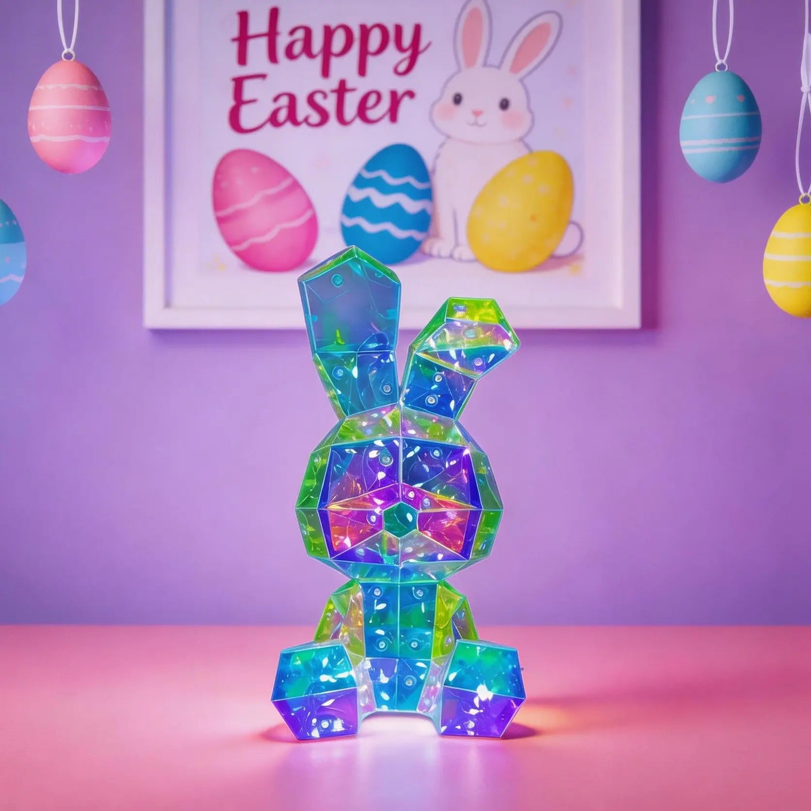 1-Piece Set, Easter Glow Bunny, Dreamy Glowing Rabbit Lamp, USB + Battery Powered (Batteries Not Included) Fairy Tale Theme Lamp, Perfect for Gifts, Parties, Weddings, and Easter Decorations
