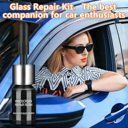 Windshield Crack Chip Repair Kit: 2 Bottles Quick Fix Car Windows Glass Tool Used for Car Star Shaped Scratches