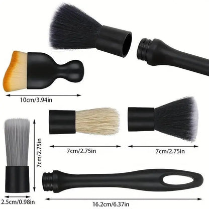 4 Counts Set Car Detailing Products,Soft Professional Portable Brush for Car Interior Cleaning & Dust Removal, Car Valeting Kit,Car Interior Cleaning Brush Set, Cleaning Supplies,Automotive.