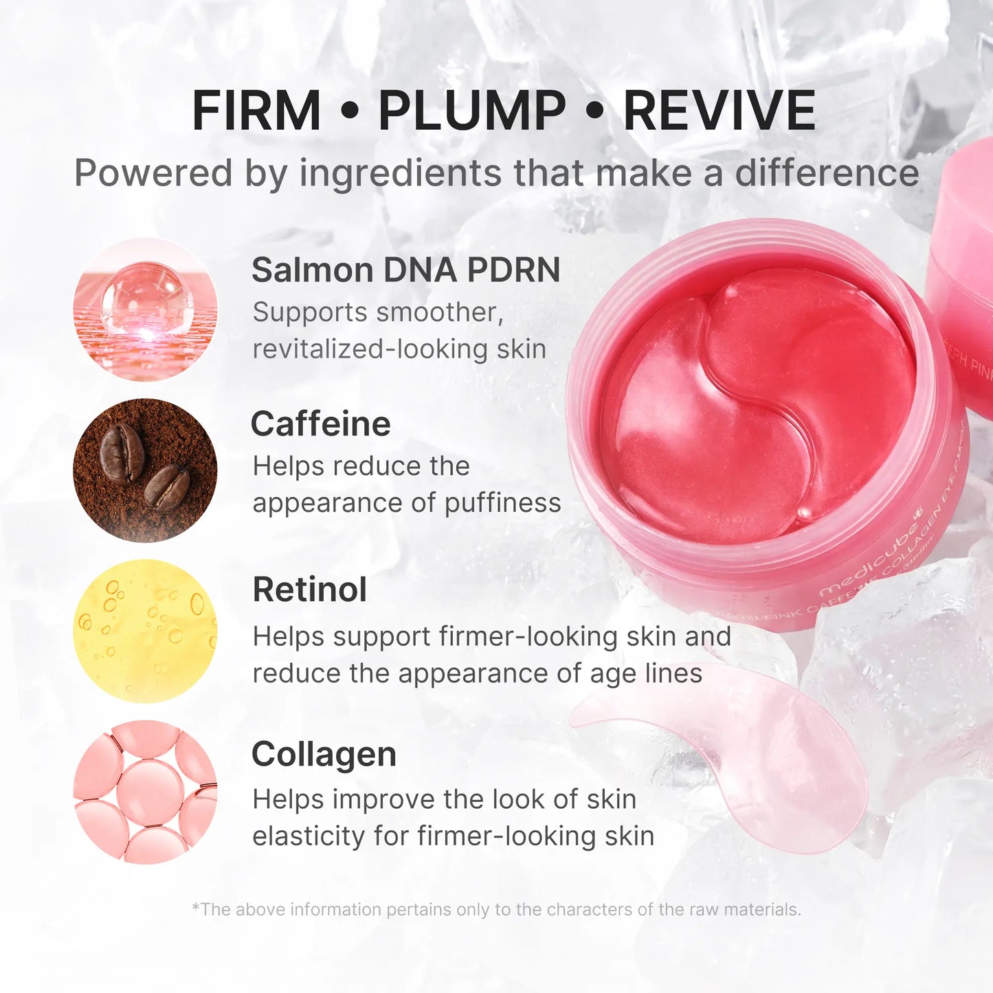 PDRN Pink Caffeine Collagen Eye Patch for Night Care ✨