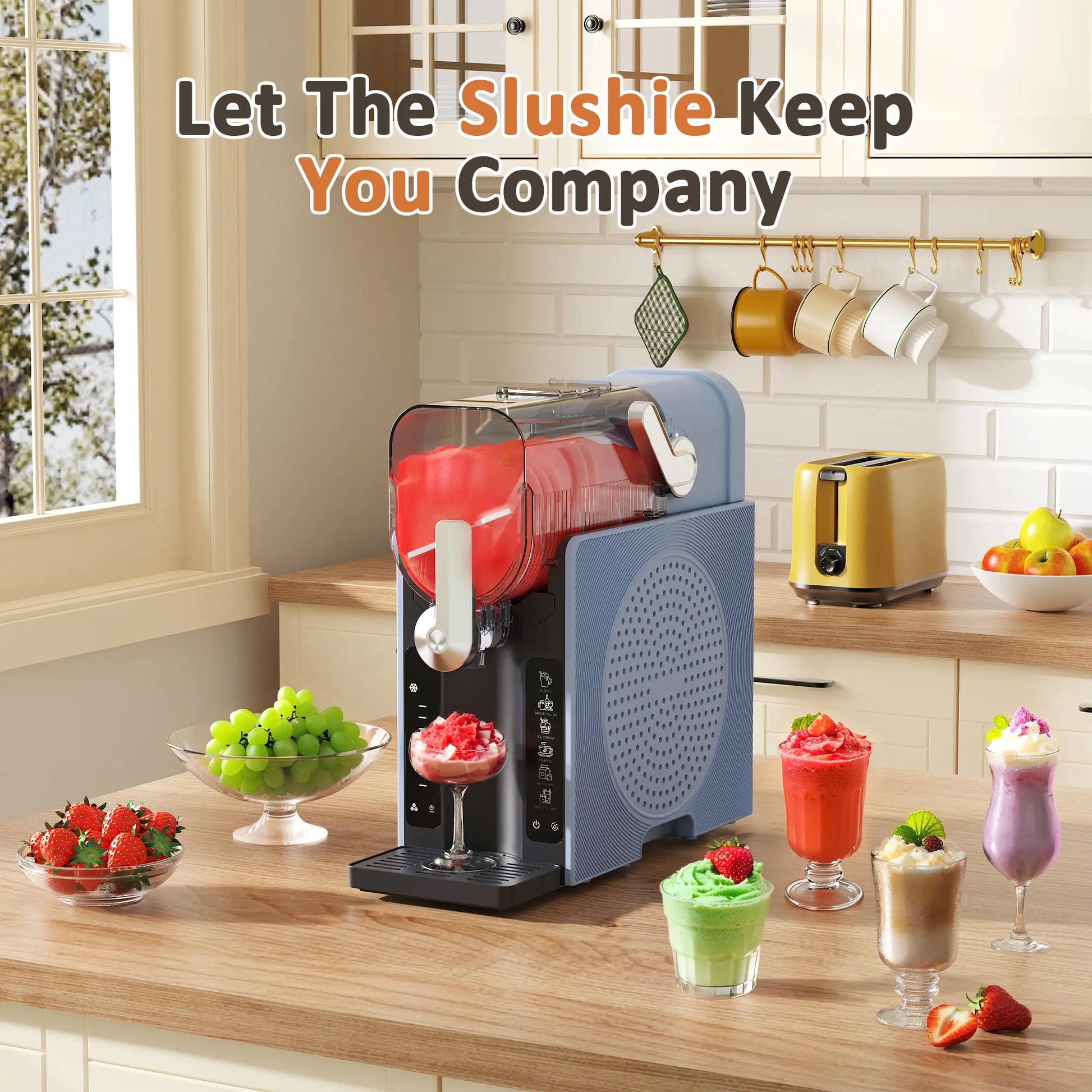 Wizaura Slushie Machine Live – Best Party Gift, 54Oz No Ice Needed, 6 Preset All-In-One Frozen Drink Maker W/ Auto-Clean & Temp Display | Perfect for Margaritas, Smoothies, Ice Cream, Milksh