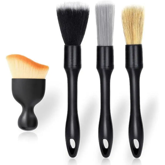 4 Counts Set Car Detailing Products,Soft Professional Portable Brush for Car Interior Cleaning & Dust Removal, Car Valeting Kit,Car Interior Cleaning Brush Set, Cleaning Supplies,Automotive.