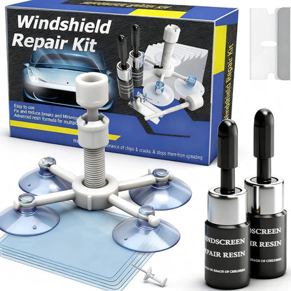 Windshield Crack Chip Repair Kit: 2 Bottles Quick Fix Car Windows Glass Tool Used for Car Star Shaped Scratches