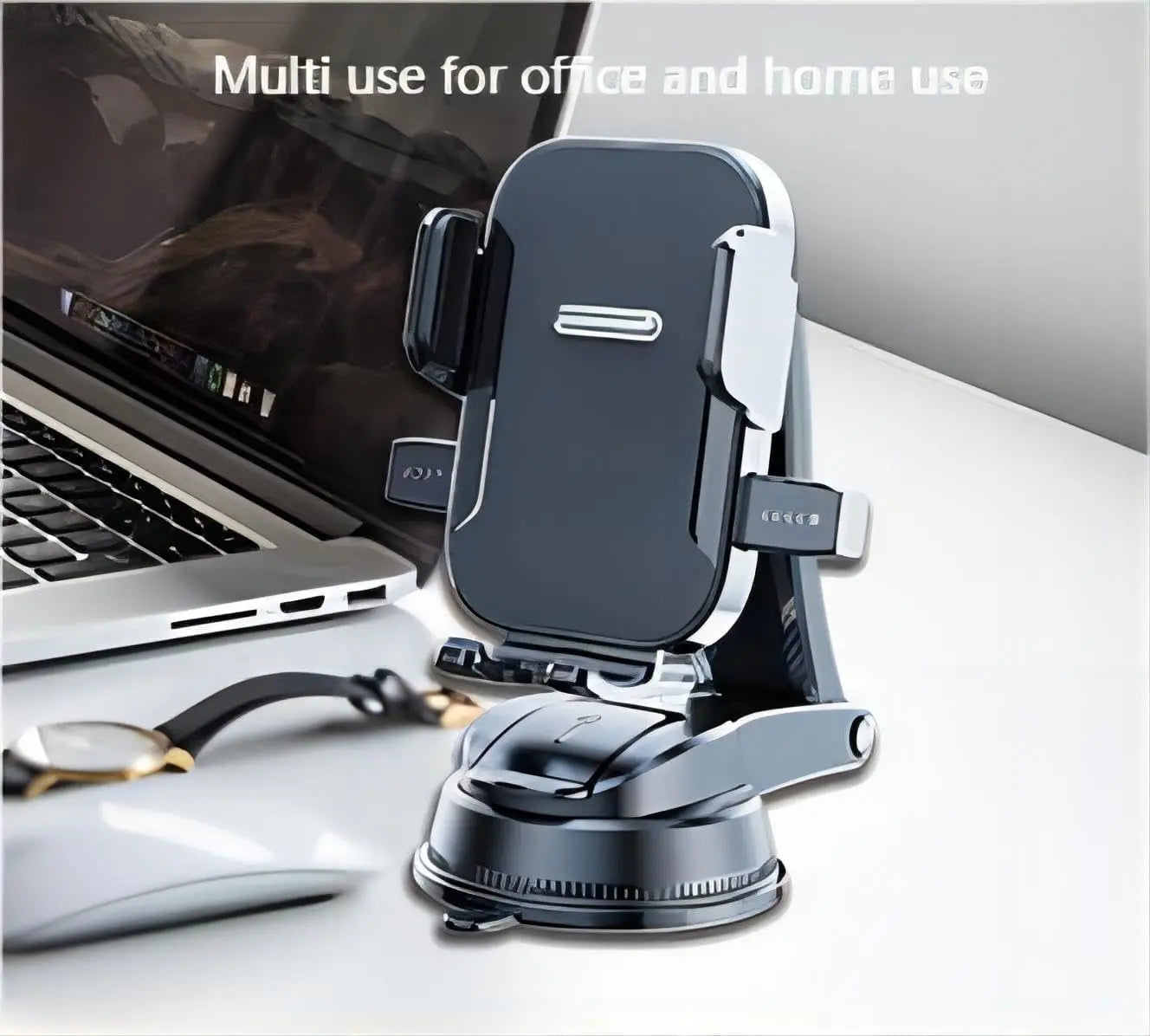 Phone Holder Mount for Car [Strong Suction] Hands-Free Universal Cell Phone Mounts For, 360° Rotation Extendable Mobile Car Holder for Smartphones