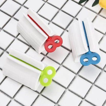 3 Counts Rolling Tube Toothpaste Squeezer with Rotate Handle for Aluminum & Plastic Tubes Toothpaste Dispenser for Bathroom Gift Hand Plastic Cream Tool Manual Toothpaste Wringer