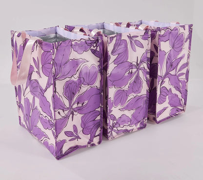 Periea Set of 3 Insulated Shopper Totes with Velcro Closure
