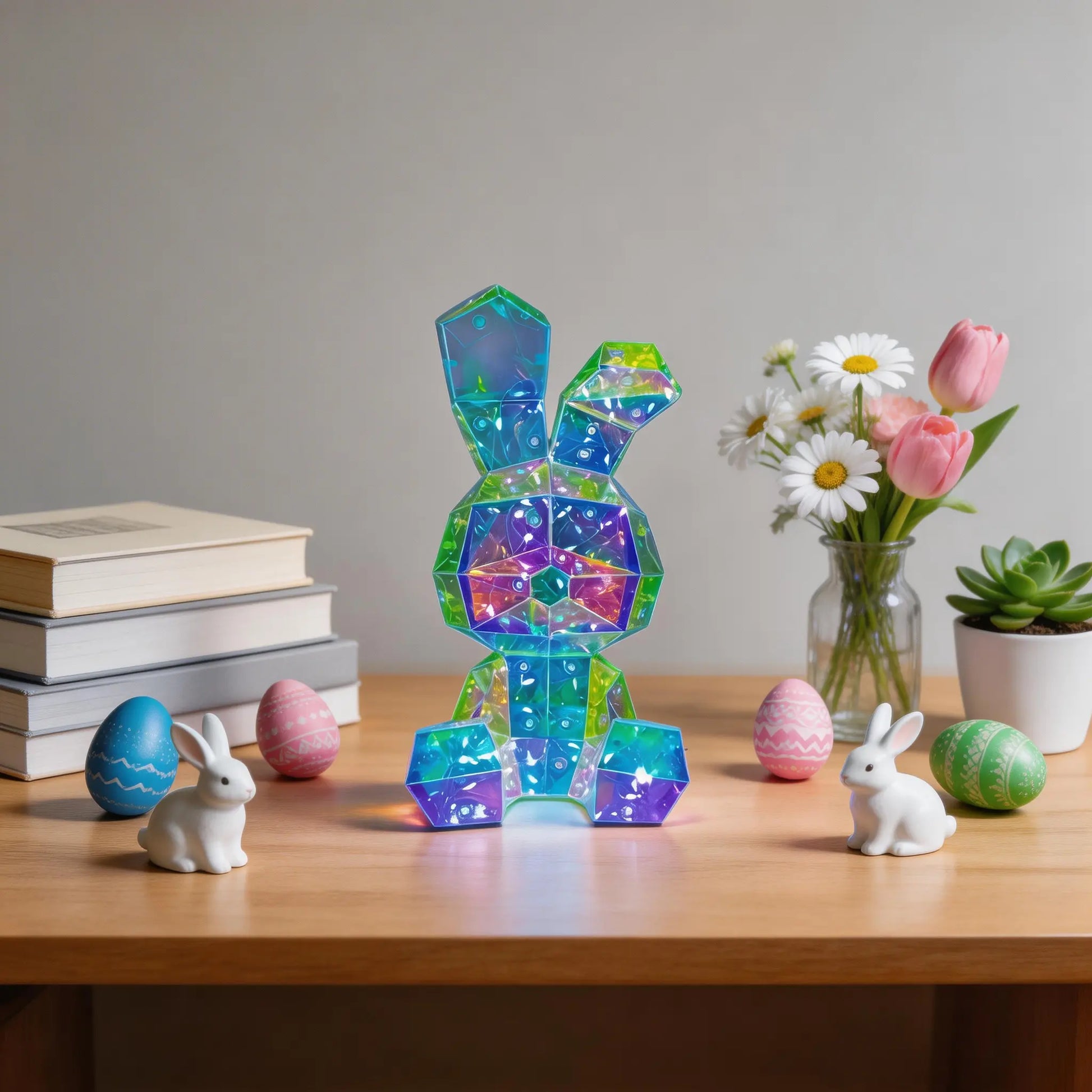 1-Piece Set, Easter Glow Bunny, Dreamy Glowing Rabbit Lamp, USB + Battery Powered (Batteries Not Included) Fairy Tale Theme Lamp, Perfect for Gifts, Parties, Weddings, and Easter Decorations