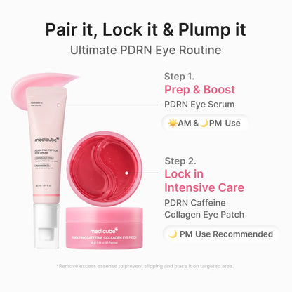 PDRN Pink Caffeine Collagen Eye Patch for Night Care ✨